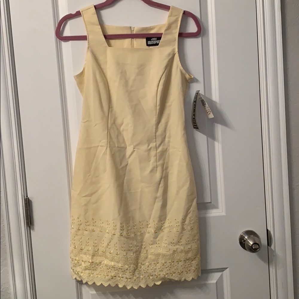 Jodi Kristopher vintage floral square neck dress